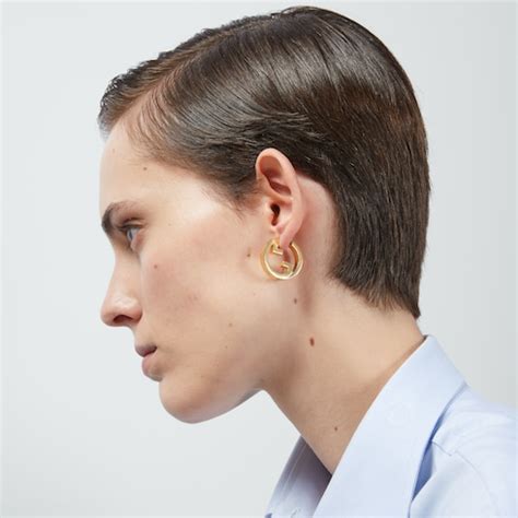 gucci mens diamond hoop earrings|gucci blondie hoop earrings.